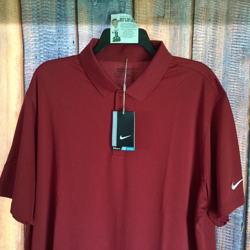 Nike Golf DriFit Maroon Golf Polo Shirt